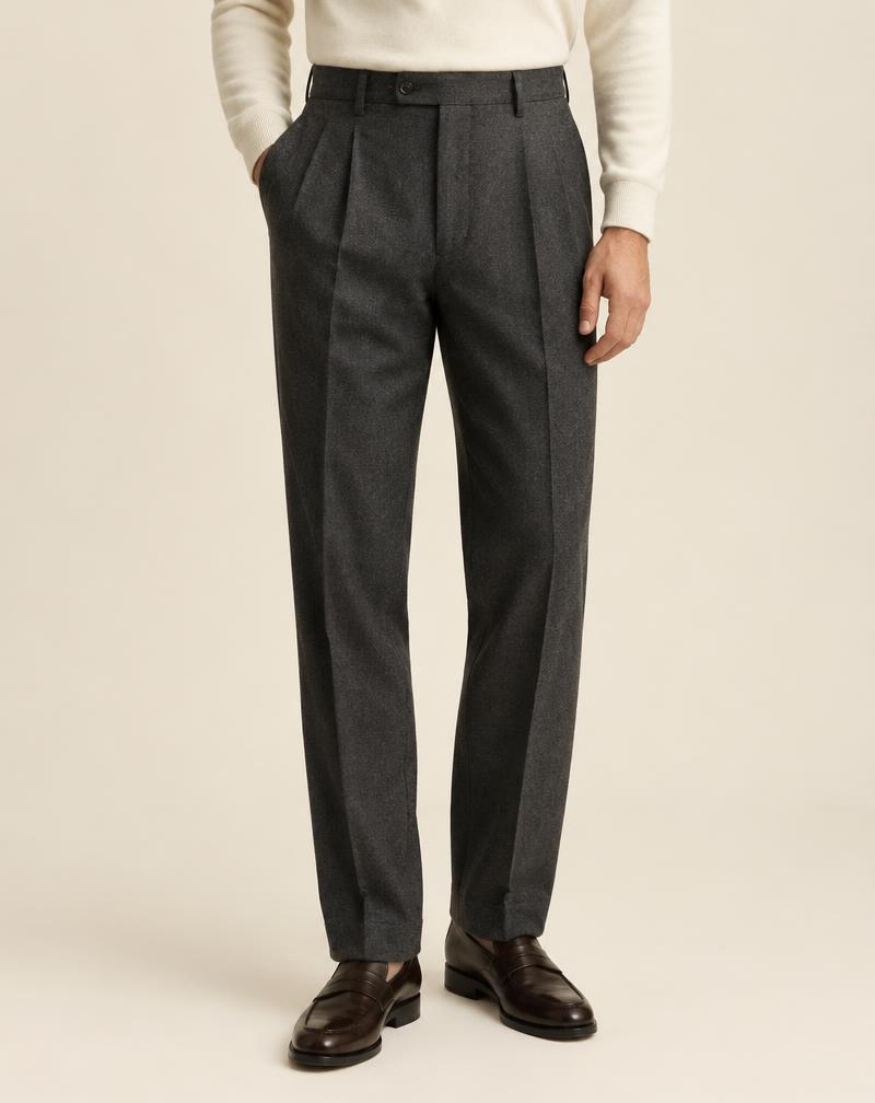 Charcoal Pleated Trouser